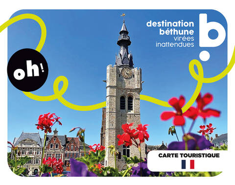Carte touristique de la région de Béthune Bruay - Destination Béthune Virées Inattendues