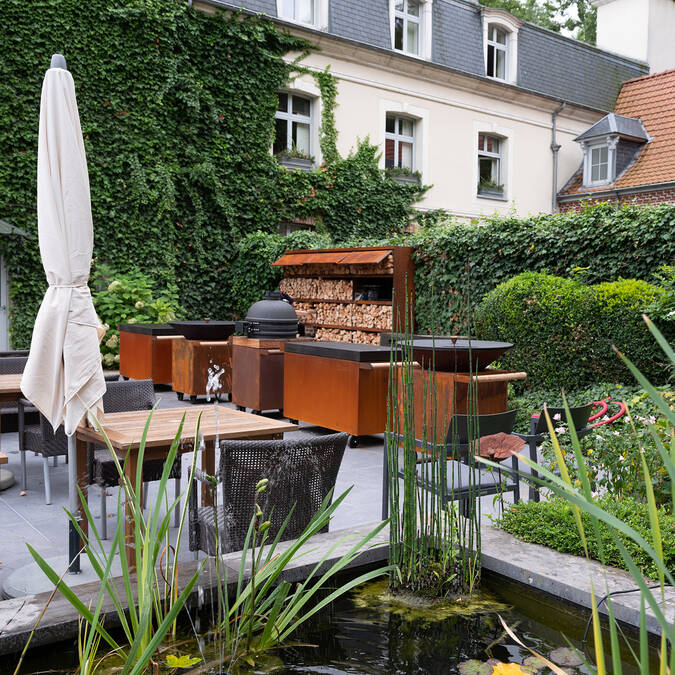 Brasserie Côté Jardin au Château de Beaulieu à Busnes © Studio Helle