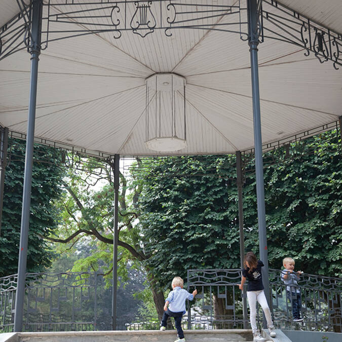 Le kiosque à musique du Stade Parc Art déco Roger Salengro de Bruay-La-Buissière © Brigitte Baudesson